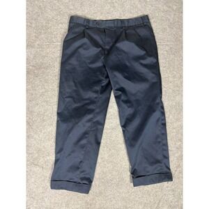 Jos A Bank Traveler Mens 34W x 29L Dark Gray Pleated Cotton Pants